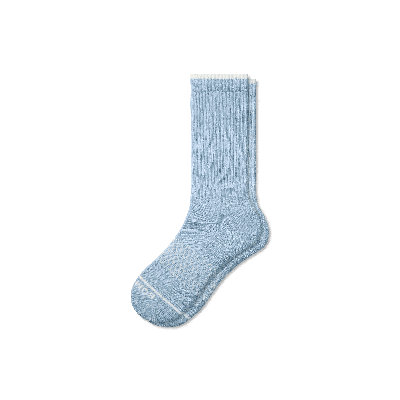 Bombas Merino Wool Blend Calf Socks In Clear Blue