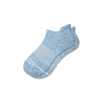 Bombas Merino Wool Blend Ankle Socks In Clear Blue