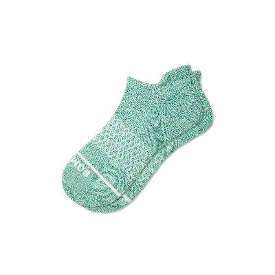 Bombas Merino Wool Blend Ankle Socks In Powder Green