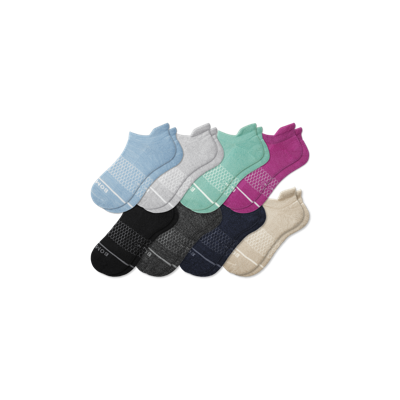 Bombas Merino Wool Blend Ankle Sock 8-pack In Purple Pearl Mix