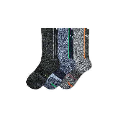 Bombas Running Calf Sock 3-pack In Meteor Moss Mix