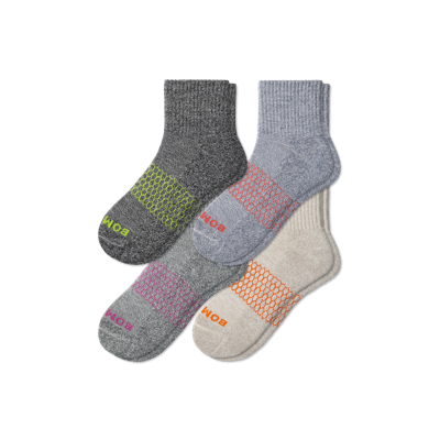 Bombas Quarter Sock 4-pack In Storm Moss Mix