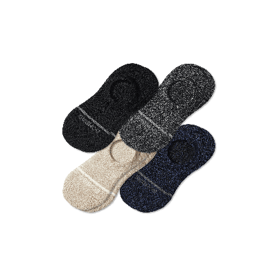 Bombas Lightweight Merino Wool Blend No Show Sock 4-pack In Mixed