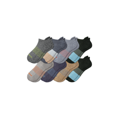 Bombas Ankle Sock 8-pack In Storm Tri-block Mix