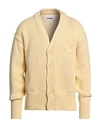 Jil Sander Man Cardigan Light Yellow Size 40 Cotton