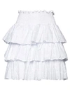 Nora Barth Woman Mini Skirt White Size 10 Cotton In White