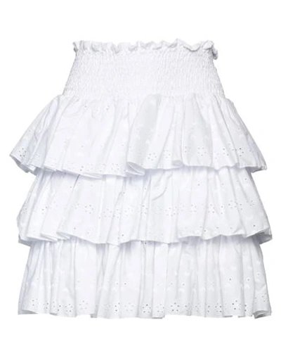 Nora Barth Woman Mini Skirt White Size 10 Cotton