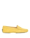 Tod's Gommino Driving Shoes In Leather In Yellow