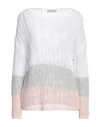 Dismero Woman Sweater White Size S Cotton, Acrylic, Polyester