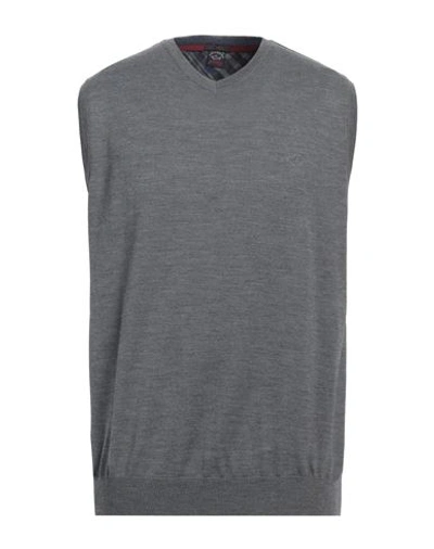 Paul & Shark Man Sweater Grey Size Xl Virgin Wool In Grey