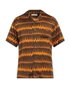 Wales Bonner 'pocketed Rhythm' Short Sleeve Shirt In Brown
