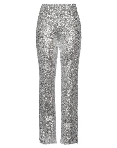 Solotre Woman Pants Silver Size 6 Polyester
