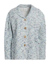 St John Single-breasted Tweed Blazer In Blue