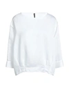 Manila Grace Woman Top White Size 8 Lyocell, Polyester In White