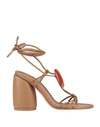 Gianvito Rossi Woman Sandals Light Brown Size 10 Soft Leather In Beige