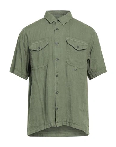 C.p. Company C. P. Company Man Shirt Military Green Size Xl Linen In Green