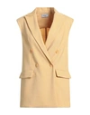 HOPPER HOPPER WOMAN BLAZER OCHER SIZE 6 POLYESTER, RAYON, ELASTANE