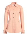 Cedric Charlier Woman Jacket Salmon Pink Size 6 Cotton, Elastane In Pink