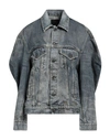 R13 Woman Denim Outerwear Blue Size S Cotton In Blue