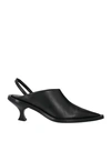 Jil Sander Woman Mules & Clogs Black Size 9 Lambskin