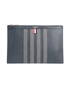 Thom Browne Man Handbag Navy Blue Size - Soft Leather In Navy Blue