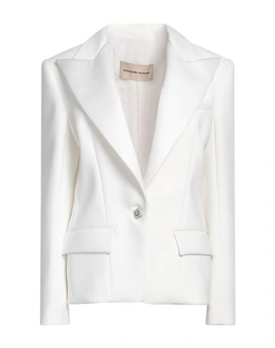 Alexandre Vauthier Woman Blazer White Size 12 Polyester, Elastane