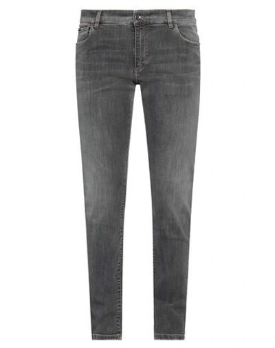 Dolce & Gabbana Man Jeans Grey Size 42 Cotton, Elastane
