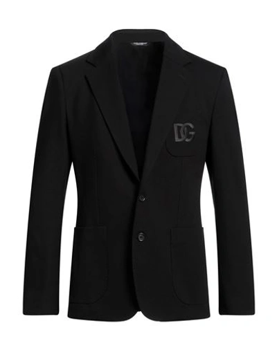 Dolce & Gabbana Man Blazer Black Size 46 Viscose, Polyamide, Elastane