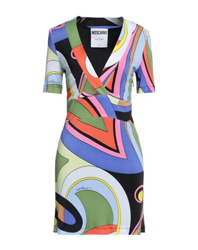 Moschino Woman Mini Dress Green Size 10 Viscose