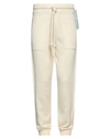 Off-white Man Pants Beige Size S Cotton, Polyamide, Elastane In Beige