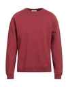 Boglioli Man Sweatshirt Burgundy Size M Cotton In Red