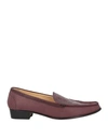 A.testoni A. Testoni Woman Loafers Deep Purple Size 9 Soft Leather In Purple