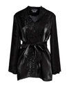 Boutique Moschino Woman Shirt Black Size 12 Viscose, Polyester, Cotton