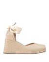 Castaã±er Castañer Woman Espadrilles Cream Size 7.5 Textile Fibers In White