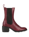 FIORENTINI + BAKER FIORENTINI+BAKER WOMAN ANKLE BOOTS BURGUNDY SIZE 9 LEATHER