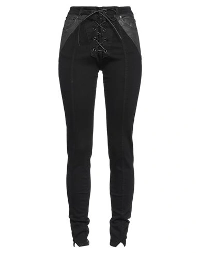 Dondup Woman Jeans Black Size 28 Cotton, Polyester, Elastane
