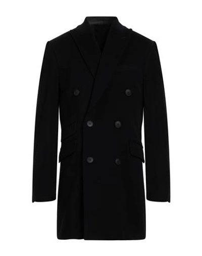 Alessandro Dell'acqua Man Coat Black Size 40 Virgin Wool, Cashmere, Nylon