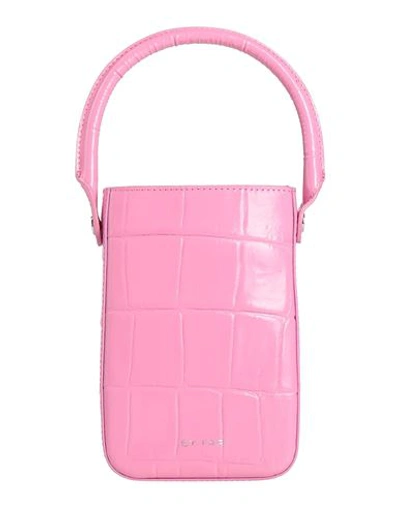 By Far Note Leather Handbag In Pink