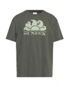 Sundek Man T-shirt Dark Green Size Xl Cotton