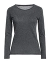 Majestic Filatures Woman T-shirt Steel Grey Size 1 Cotton, Cashmere