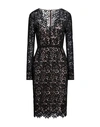 Anna Molinari Woman Midi Dress Black Size 10 Polyamide, Cotton
