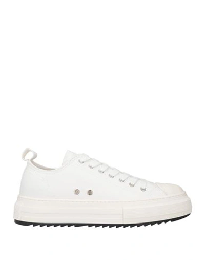 DSQUARED2 DSQUARED2 MAN SNEAKERS WHITE SIZE 6.5 TEXTILE FIBERS