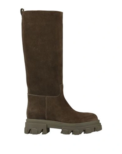 GIA X PERNILLE TEISBAEK GIA X PERNILLE TEISBAEK WOMAN BOOT MILITARY GREEN SIZE 11 CALFSKIN