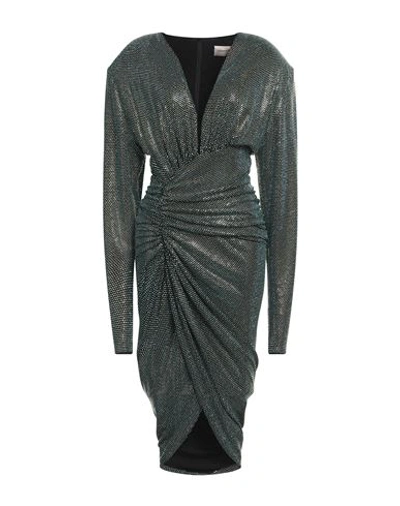 Alexandre Vauthier Woman Midi Dress Black Size 12 Viscose, Elastane, Glass