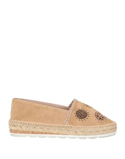 Pablo Gilabert Woman Espadrilles Sand Size 7 Soft Leather In Beige