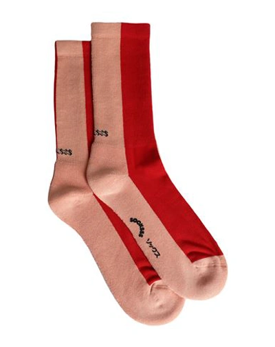 Socksss Socks & Hosiery Salmon Pink Size S/m Organic Cotton, Polyamide, Elastane