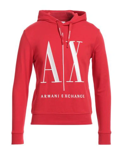 Armani Exchange Man Sweatshirt Red Size S Cotton, Elastane