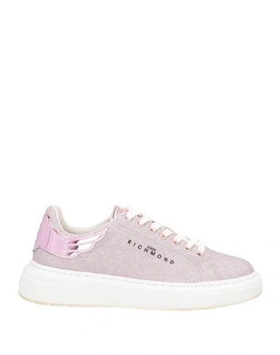 John Richmond Woman Sneakers Pink Size 8 Textile Fibers