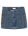 OFF-WHITE OFF-WHITE WOMAN DENIM SKIRT BLUE SIZE 6 COTTON, POLYAMIDE, ELASTANE