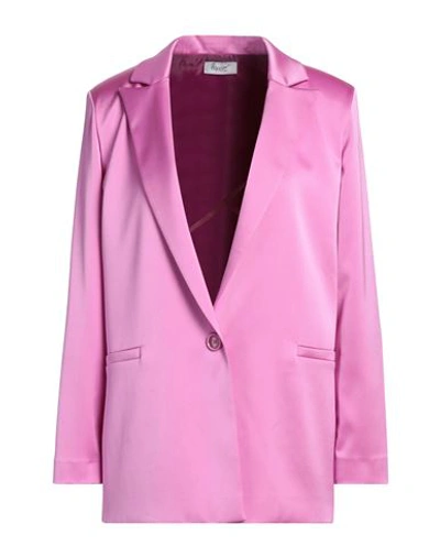 Hopper Woman Blazer Pink Size 6 Polyester, Elastane In Pink
